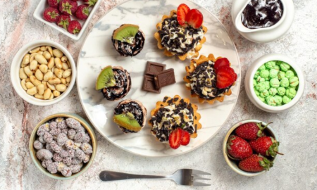 Delicious vegan desserts, suitable for those seeking low-sugar dessert recipes options.